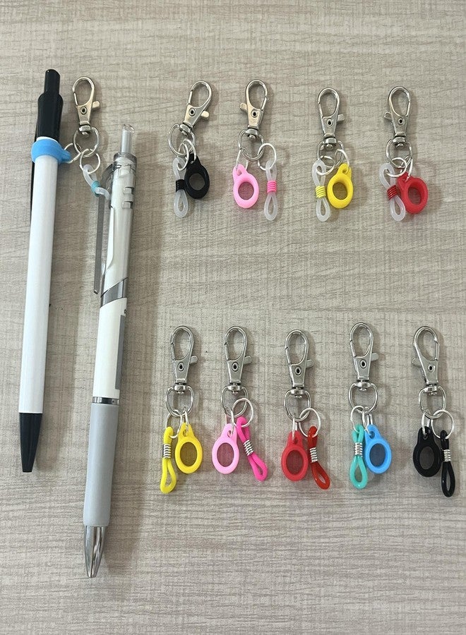 spansee 10 PCS Pen Clips, Pen Holders, Badge Reel Accessories, Pen Holder for Lanyard, Clip on Pens for Badge Reel, Retractable Pen Holder for Nurses, Pen Converter (Pen not Included) - Image 3