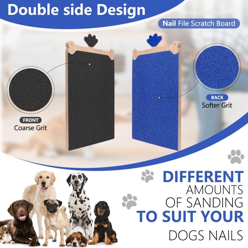 FL Falatier Dog Scratch Board Large Scratching Pad Multi-Functional Trimming Tool Alternative to Dog Nail Clippers and Pet Grinders Pet Nails Care for Dogs&Cats,Interactive Grooming Tool - Image 2