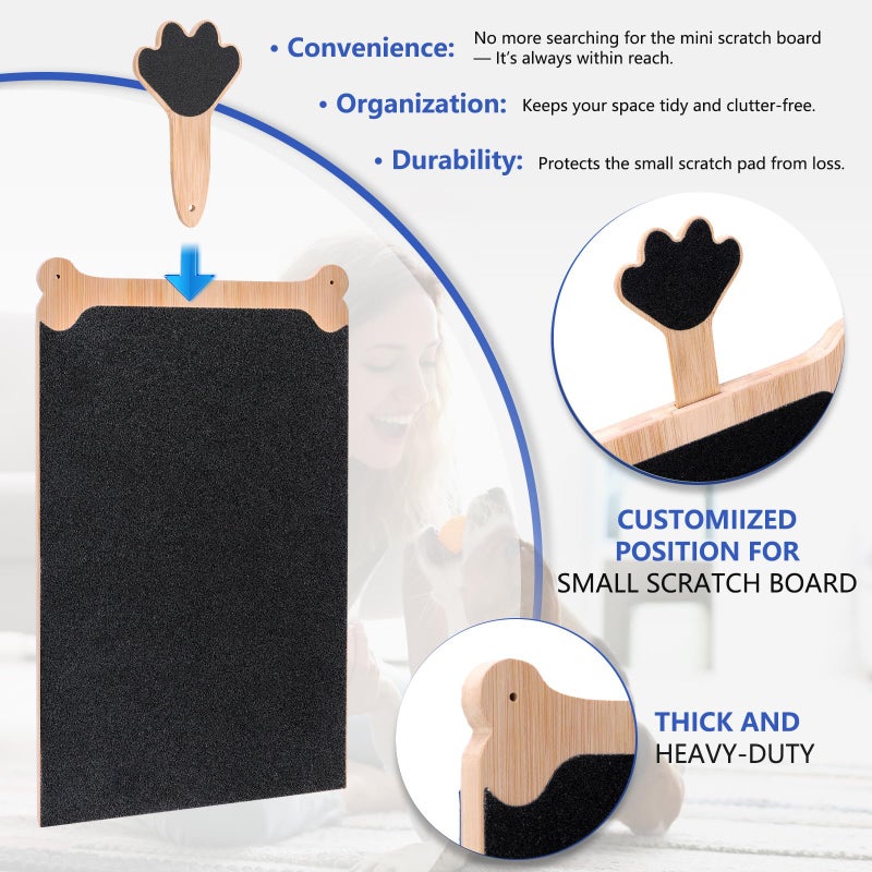 FL Falatier Dog Scratch Board Large Scratching Pad Multi-Functional Trimming Tool Alternative to Dog Nail Clippers and Pet Grinders Pet Nails Care for Dogs&Cats,Interactive Grooming Tool - Image 4