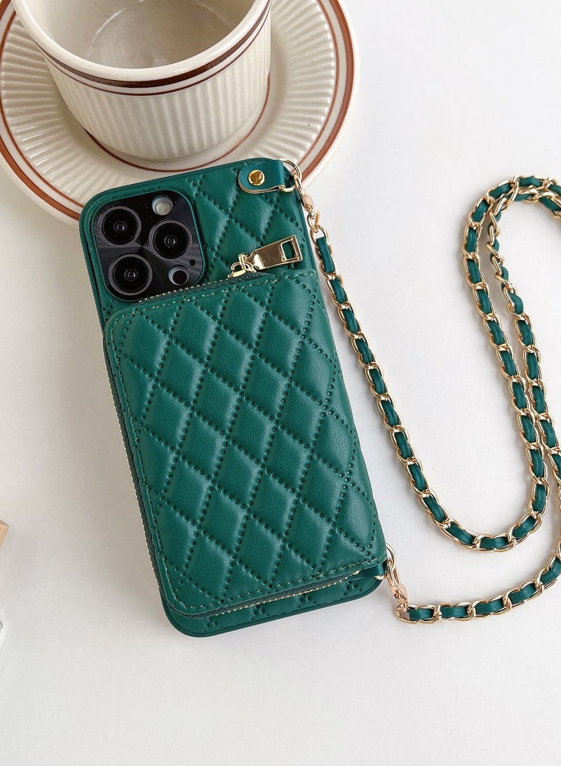 Suteni Crossbody Strap Back Cover Card Slots Leather Phone Case for iPhone  - Image 1