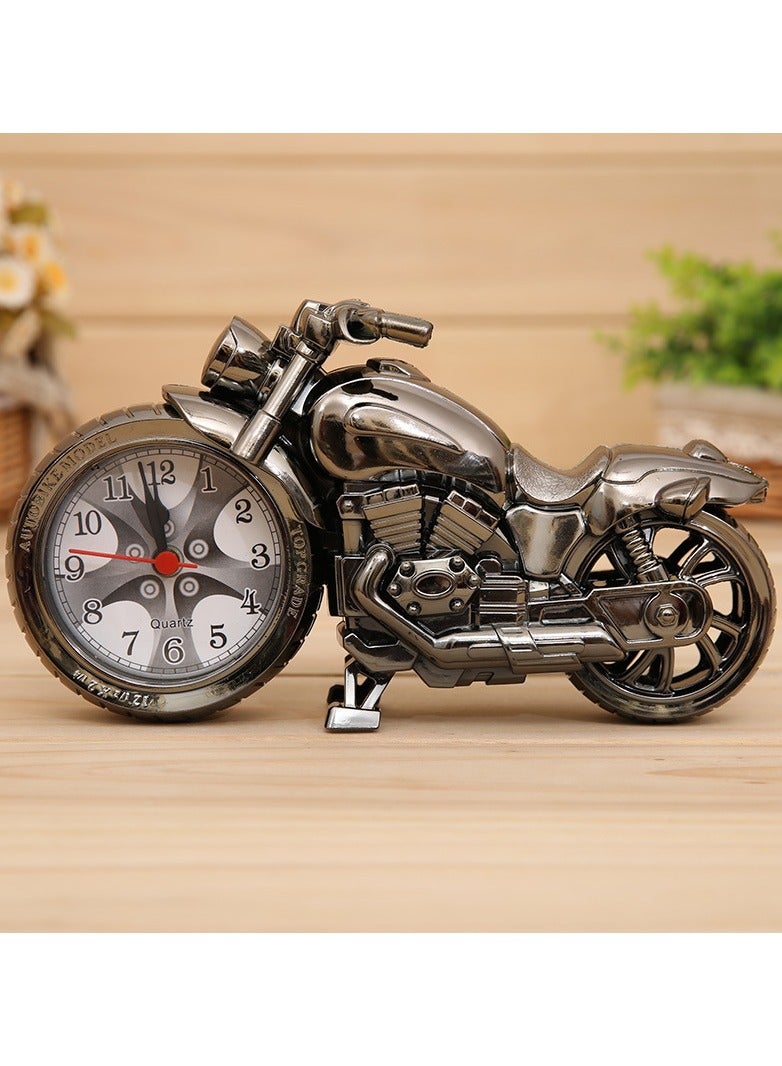 KUYING Creative Retro Home Decor Motorcycle Appearance Alarm Clock 