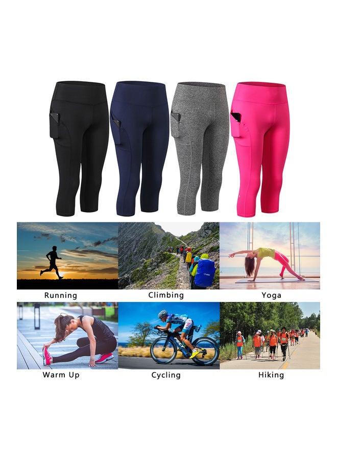 Nariele Yoga Pants With Pockets High Waist Sporty Leggings Tights Stretch Fitness Workout Running Skinny Bodycon Trousers Gym Home Sportswear S 22 x 3 x 20cm - Image 5