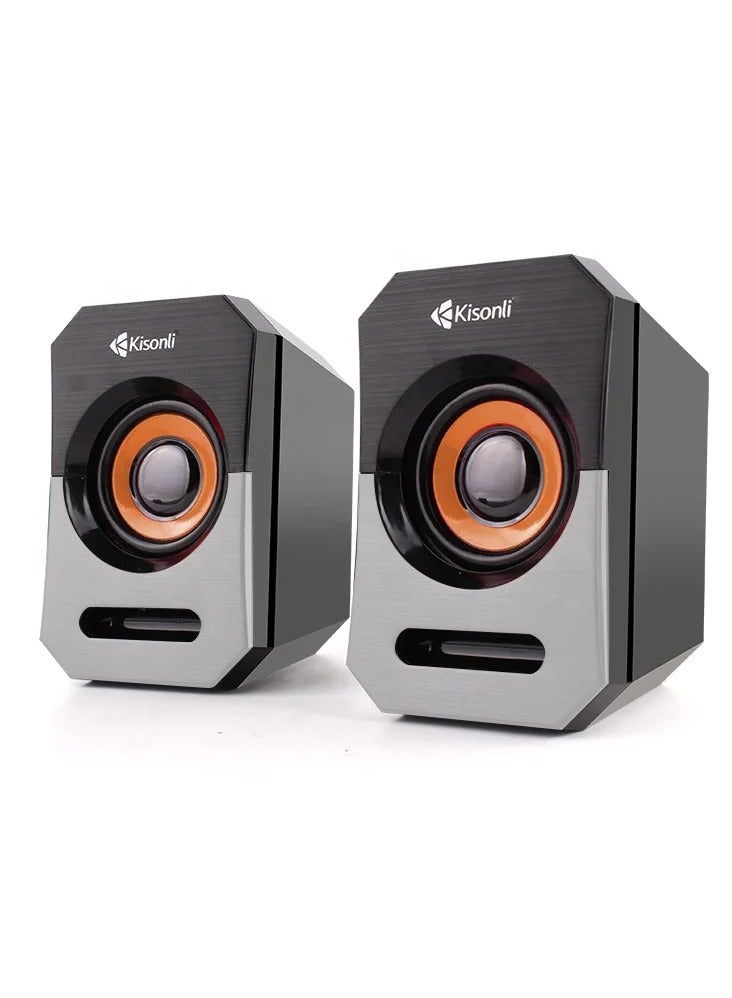 Kisonli A-606 USB Stereo Speaker – Balanced Audio Quality - Image 1