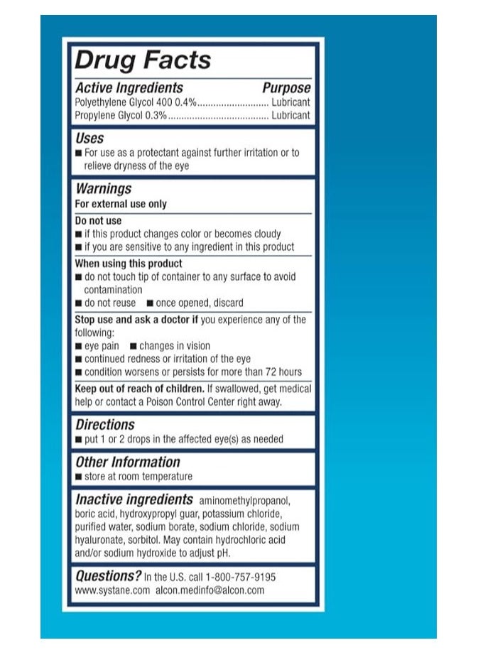 Alcon قطرات مرطبة للعين خالية من المواد الحافظة، 0.7 مل، 30 قارورة  - Image 2