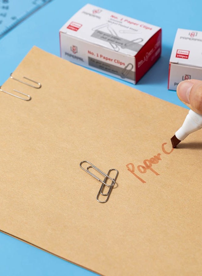 PAPERPAL #1 Smooth Paper Clips, 2000 Medium Paper Clips (20 Boxes of 100 Each), Bulk Paperclips for Office School & Personal Use, Daily DIY, 1-2/7" Silver Paper Clip Standard Size - Image 5