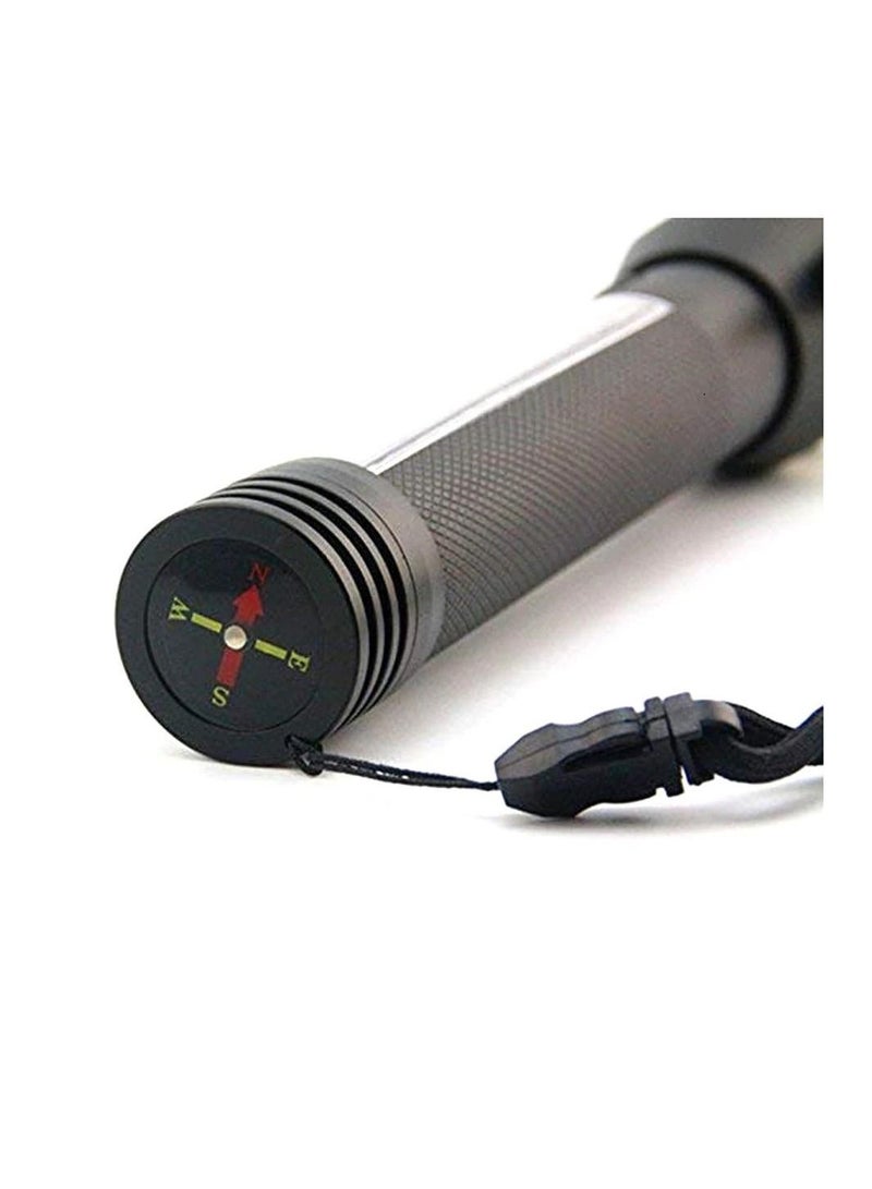 لايت مصباح يدوي يعمل بالطاقة الشمسية مصباح يدوي للسيارة قابل لإعادة الشحن مع بوصلة - Image 4