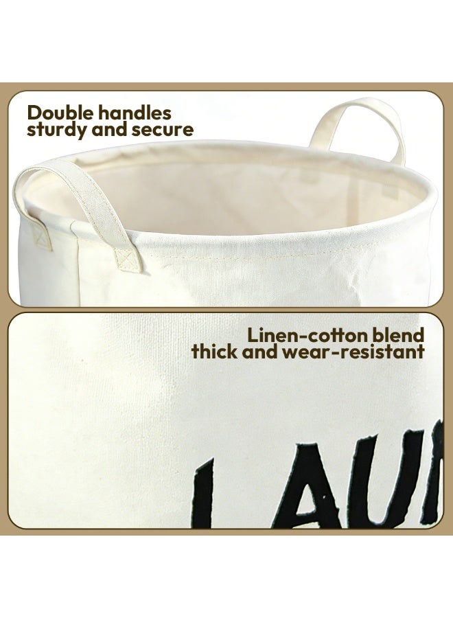 سلة غسيل قابلة للطي من القماش لتخزين الملابس المتسخة والدمى - Image 3