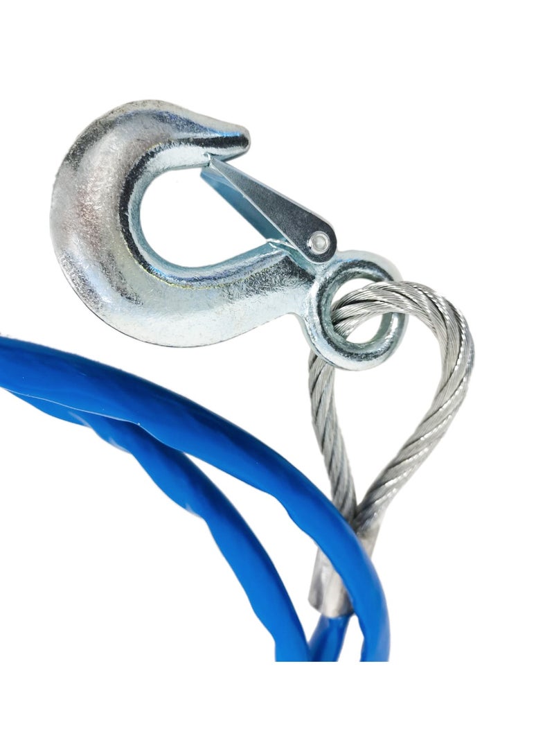 3 اكس ار كابل سحب معدني للسيارة - كابل سحب فولاذي مقاس 12 مم × 3.5 متر مع خطافات للسحب الثقيل - Image 2