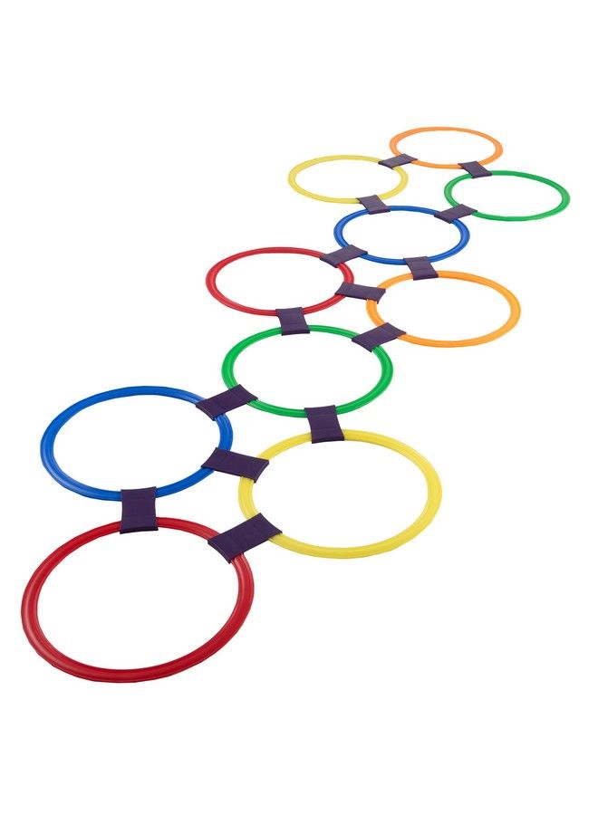 Hey! Play! Hopscotch Ring Game 10 Multi Colored Plastic Rings And 15 Connectors For Indoor Or Outdoor Use Fun Creative Play Set For Girls And Boys  - Image 2