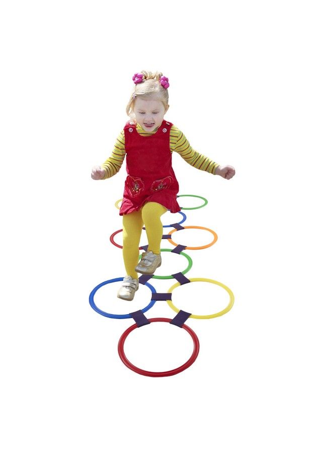 Hey! Play! Hopscotch Ring Game 10 Multi Colored Plastic Rings And 15 Connectors For Indoor Or Outdoor Use Fun Creative Play Set For Girls And Boys  - Image 4