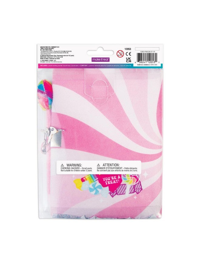 3C4G 3C4G: Candy Plush Pocket Locking Journal with Pen - Zipper Pouch Holds 4 Removable Candy Plushies, 192 Pages, Take Notes-Sketch-Design, Ages 6+  - Image 3