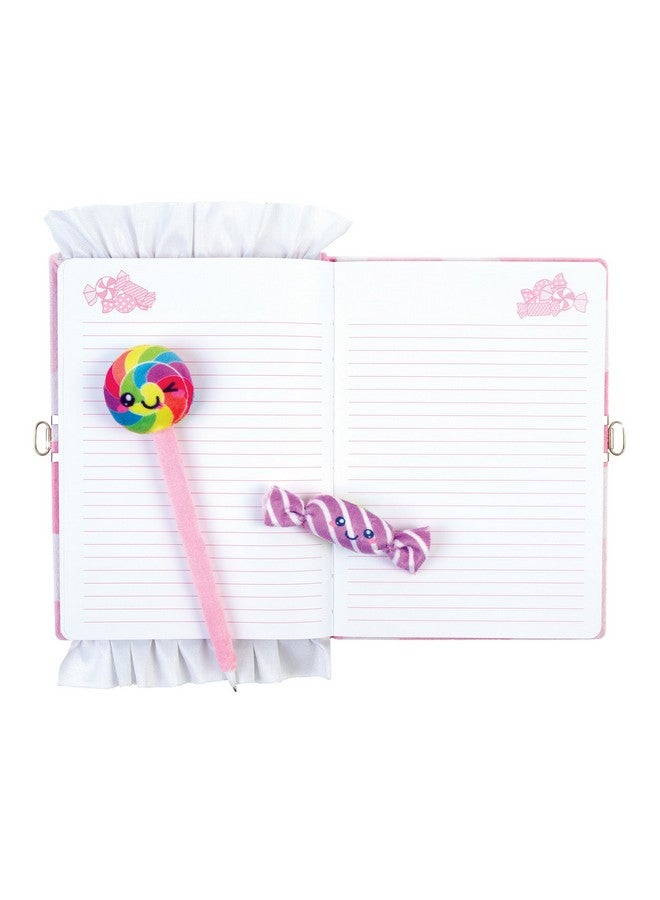 3C4G 3C4G: Candy Plush Pocket Locking Journal with Pen - Zipper Pouch Holds 4 Removable Candy Plushies, 192 Pages, Take Notes-Sketch-Design, Ages 6+  - Image 4