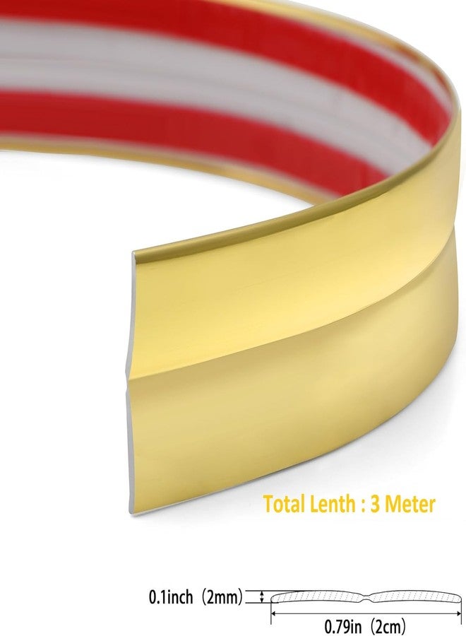 Delzon Edge Protector, 3m/9.8ft Clear Baby Proofing Corner Protectors with 4 Safety Baby Corners Protectors for Kids, Adhesive Edge Corner Guard for Table Furniture (Gold, 3 Meter) - Image 2