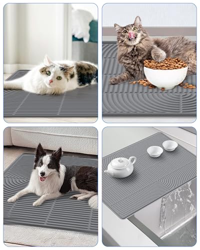 Kabeyoe Silicone Cat Litter Mat XL, 47'' x 35'', Extra Large Waterproof Trapping Mat for Litter Box, Easy Clean & Non-Slip - Image 5