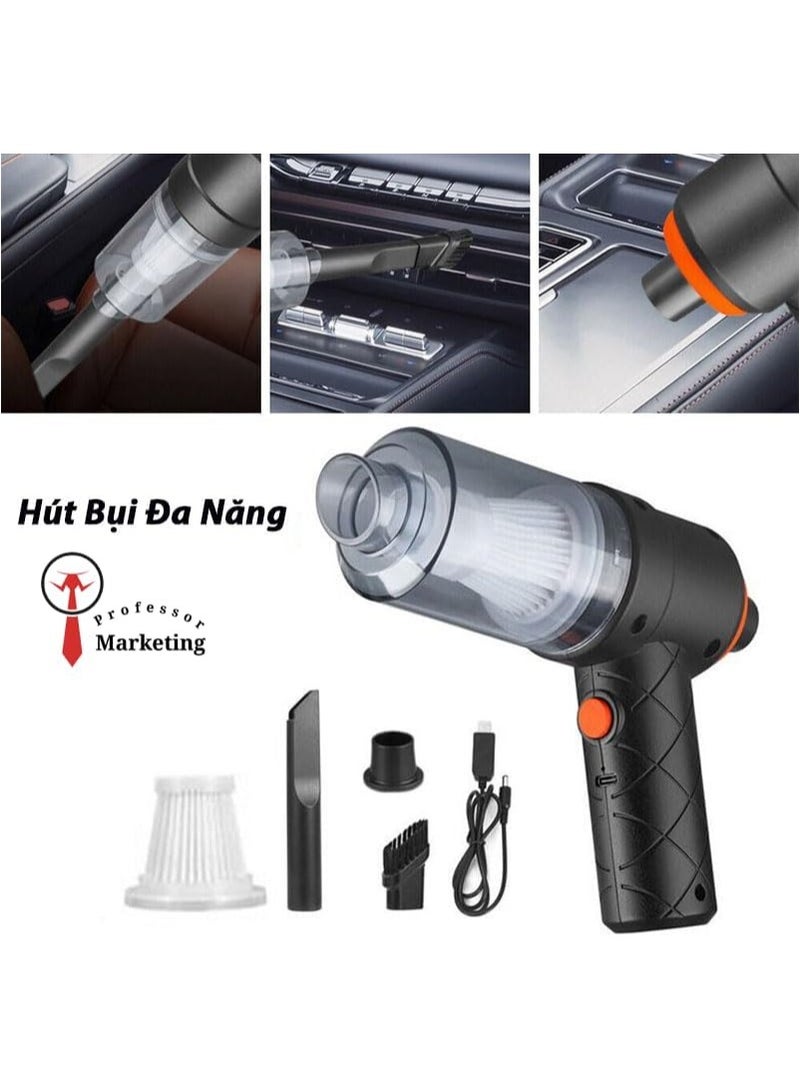 hanso Portable Car Vacuum Cleaner, 2 in 1 Handheld Vacuum Cleaner, Portable Mini Vacuum Cleaner for Home and Car: Multi-Use Cleaning Companion - Image 4