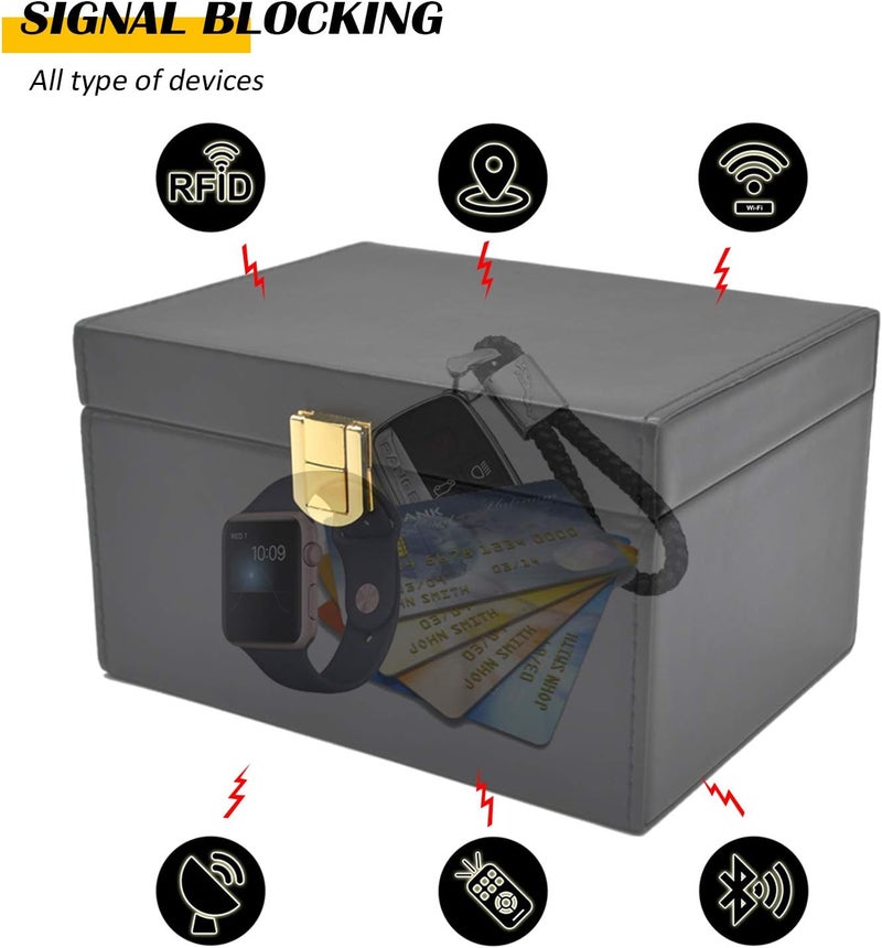 briidea Faraday Box Key Fob Protector, RFID Signal Blocking Box, Faraday Box Signal Blocking Shielding Box for Car Key (Capacity(5-8Keys)) - Image 3