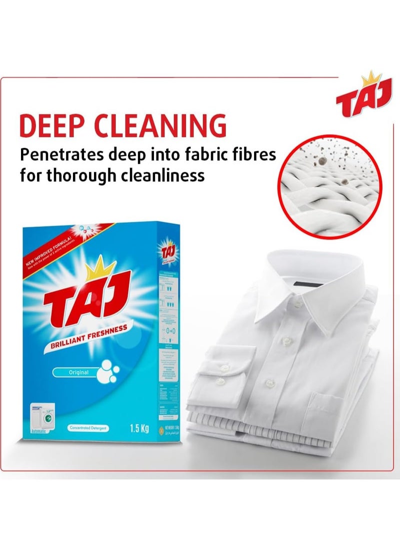 Taj Washing Powder- Laundry Detergent Powder - Deep Cleaning Original Scent Brilliant Freshness -Automatic Washing Machine Detergent Powder - 1.5kg - pzsku/ZB9EE8EEEAE9CC30036A3Z/45/_/1725030725/edd80640-0b8f-4459-8c1b-76960ab887e5