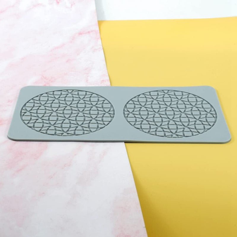 TUKE Lace Molds for Cake Decorating 3D Leaf Silicone Molds for Baking Gummy Molds Clay Fondant Molds Lace Mats Flower Honeycomb Bee Pattern for Sugar Chocolate Polymer (Circles_11.2x5.68x0.12inch_Y) - Image 5