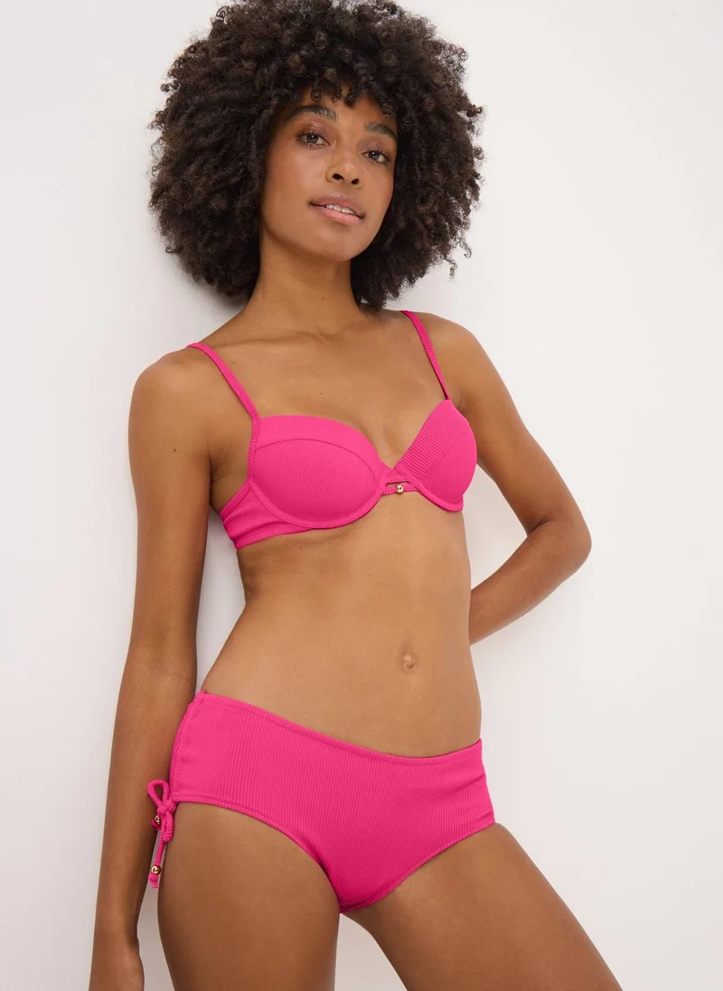 Matalan Pink Ribbed Bikini Bottoms