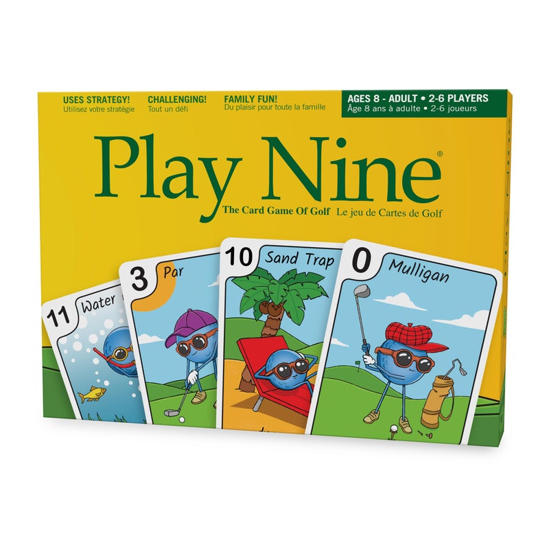 PLAY NINE - The Card Game for Families,Best Strategy Game For Couples, Fun Game Night Kids, Teens and Adults, The Perfect Golf Gift - Image 1