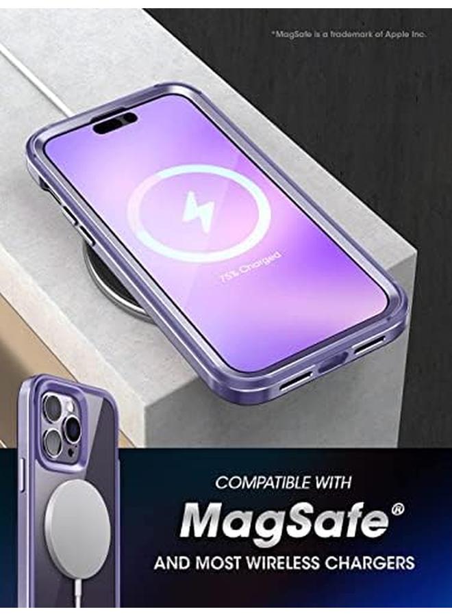SupCase Unicorn Beetle Edgemag Case For Iphone 14 Pro 6.1" Compatible With Magsafe Slim Frame Clear Protective Case With Built In Screen Protector Mauve - Image 3