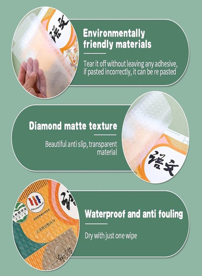 VENDIFY Transparent Book Cover Film Self-Adhesive — 30 Sheets | 3 Sizes 10 Each | Waterproof Paper Sticker for School Textbook & Office | Easy Book Binding Protective Case - Image 3