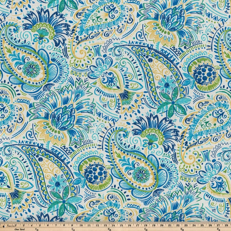 Pillow Perfect Paisley Indoor/Outdoor Accent Throw Pillow, Plush Fill, Weather, and Fade Resistant, Lumbar - 11.5" x 18.5" , Blue/Yellow Gilford, 2 Count - Image 4