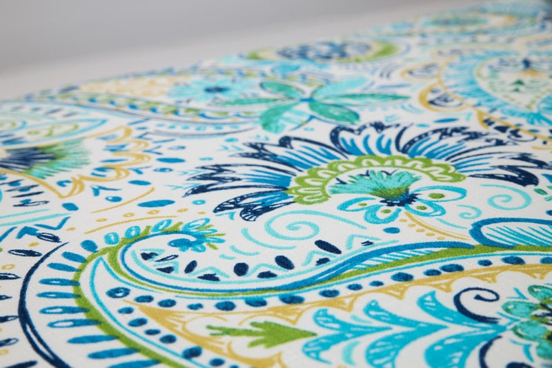 Pillow Perfect Paisley Indoor/Outdoor Accent Throw Pillow, Plush Fill, Weather, and Fade Resistant, Lumbar - 11.5" x 18.5" , Blue/Yellow Gilford, 2 Count - Image 5