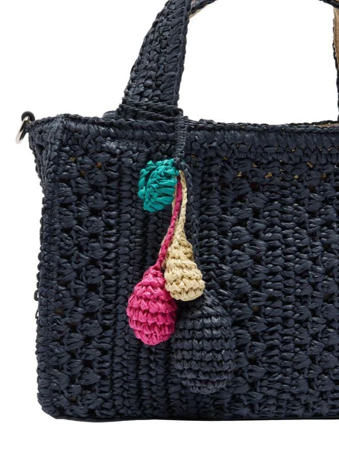 PARFOIS Straw-Effect Tote Bag With Crossbody Strap