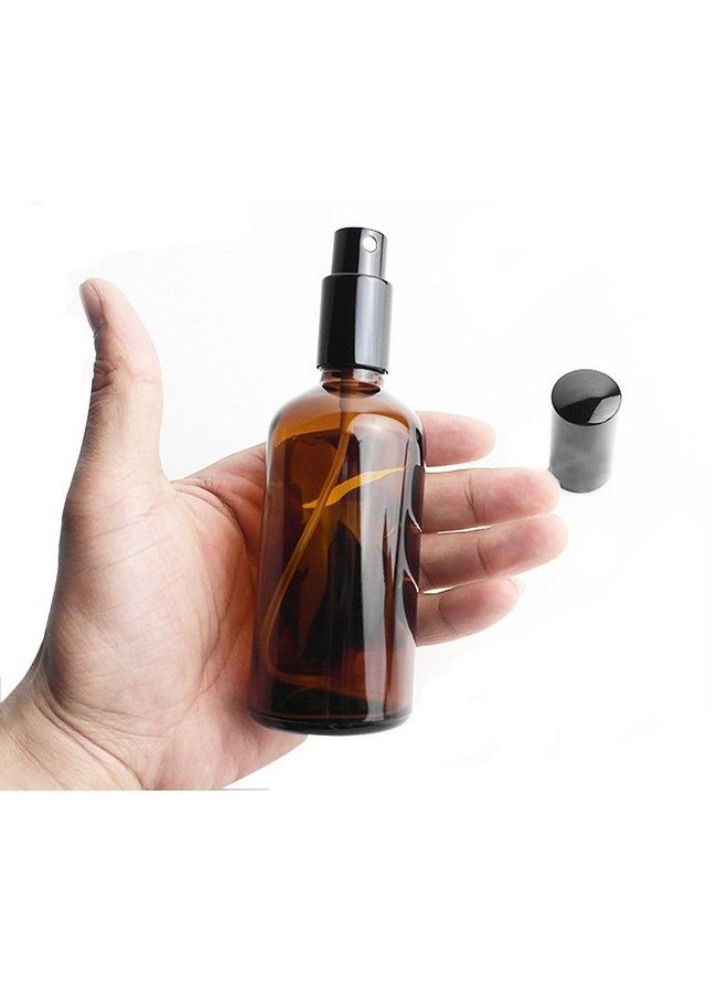 erioctry 1 Oz(30Ml) Amber Glass Bottles Empty Spray Bottle Round Glass Bottle With Black Sprayer Perfect For Essential Oil Formulasaromatherapy And All Natural Cleaning Products (3 Pieces)  - Image 3