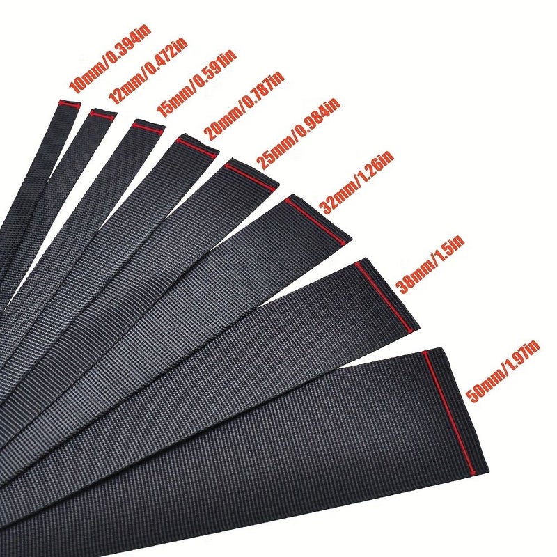 Black Nylon Webbing Tape 20mm Width 5 Yards for Backpack Pet Collar DIY Sewing - Image 2