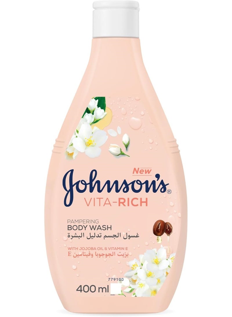 Johnson's Vita-Rich Pampering Body Wash With Jojoba Oil & Vitamin E 400 ML 400ml - Image 1