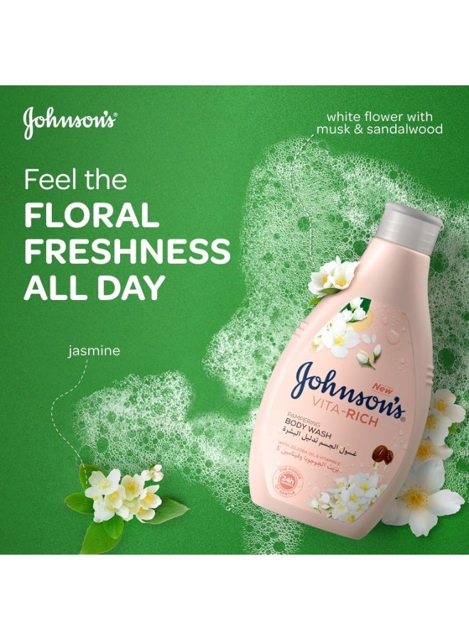 Johnson's Vita-Rich Pampering Body Wash With Jojoba Oil & Vitamin E 400 ML 400ml - Image 3