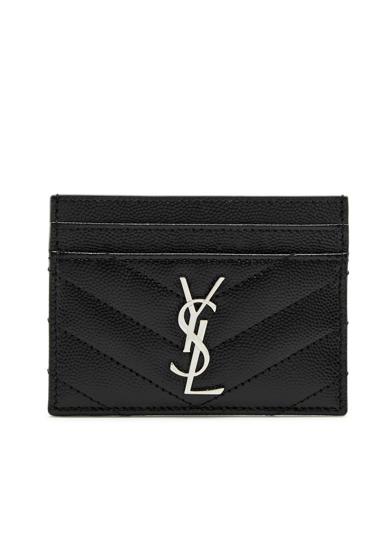 ایو سن لوران حاملة البطاقات الجلدية بشعار سان لوران SAINT LAURENT  - Image 1