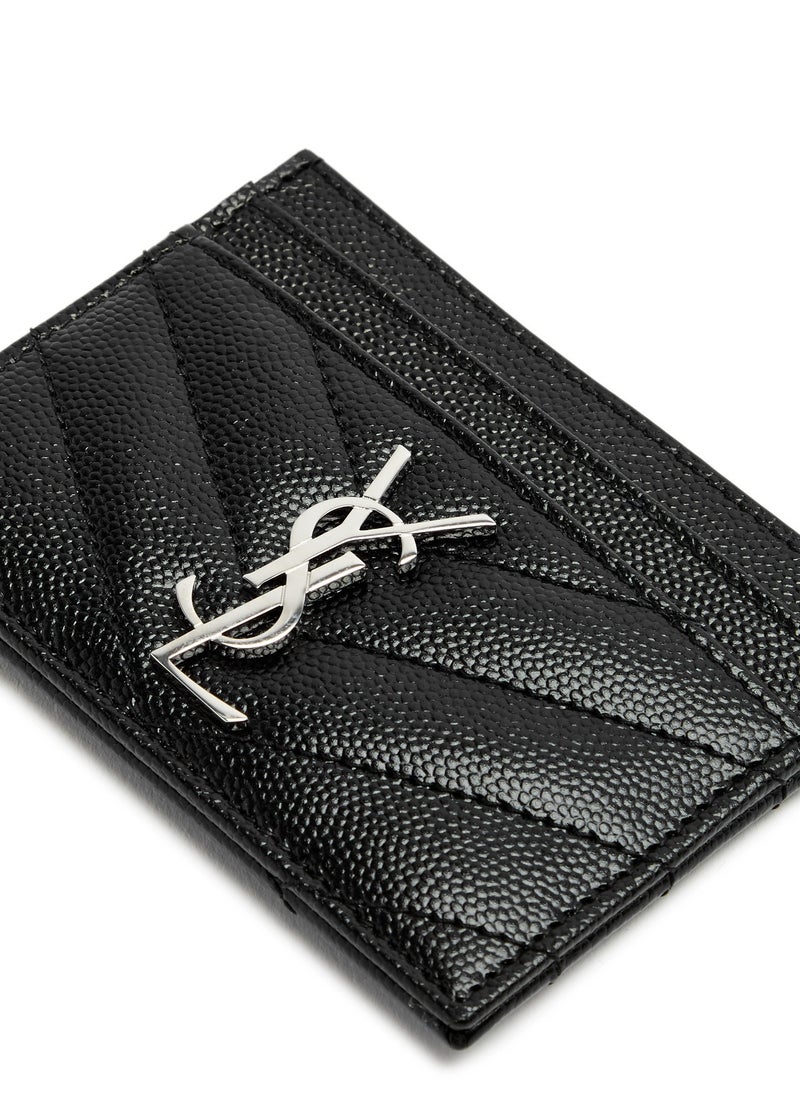 ایو سن لوران حاملة البطاقات الجلدية بشعار سان لوران SAINT LAURENT  - Image 3