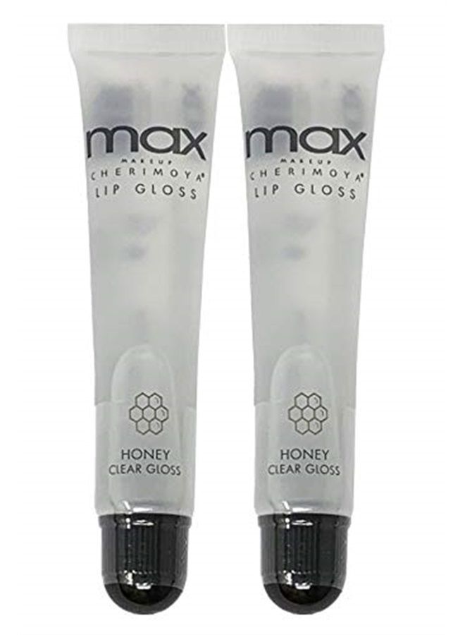 Cherimoya (2Pack) MAX Makeup Lip Polish HONEY Clear Gloss - Image 1
