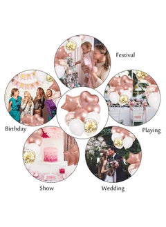 Rose Gold Birthday Party Decorations Kit, Confetti Foil Rose Gold Balloons Happy Birthday Banner Tassels Metallic Fringe Curtains 30Th 40Th 50Th 60Th Birthday Mother'S Day Supplies For Women - pzsku/ZB9EF19FDF588216322E6Z/45/_/1734347849/7b038761-31a6-44ea-80b1-3dead0a36bc1