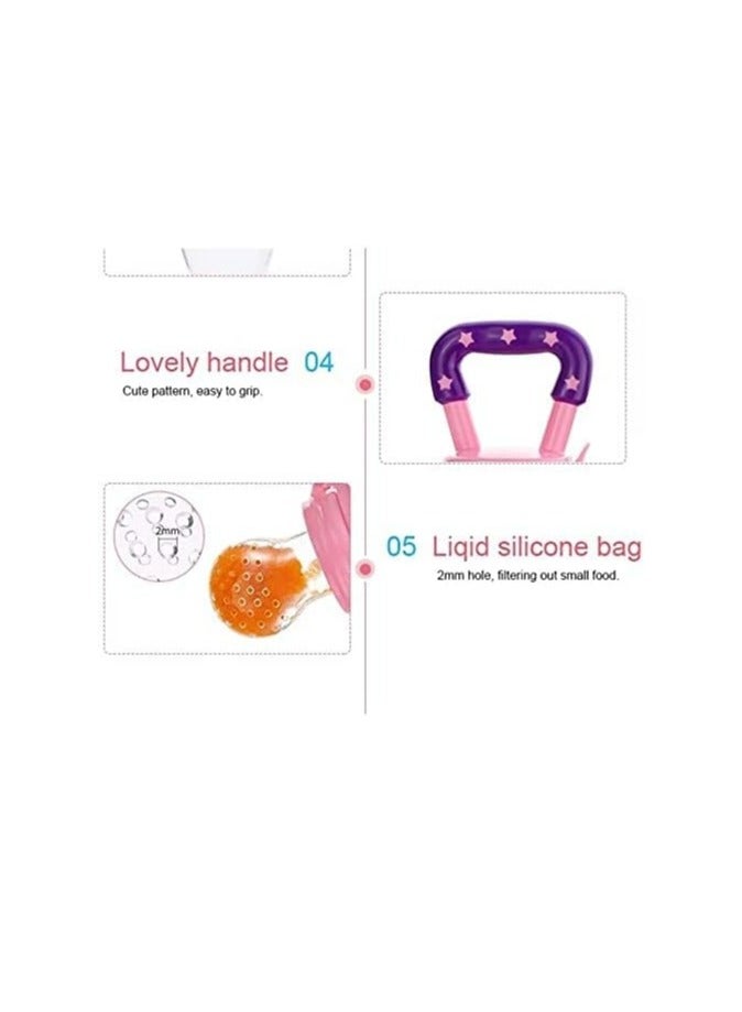 1pc Feeding Pacifier, Food, Fruit Feeder & Teething Toy, Silicone Pouches Nipple Teether aby Fruits Pacifier Food Baby Bite Vegetable Supplement - Image 5