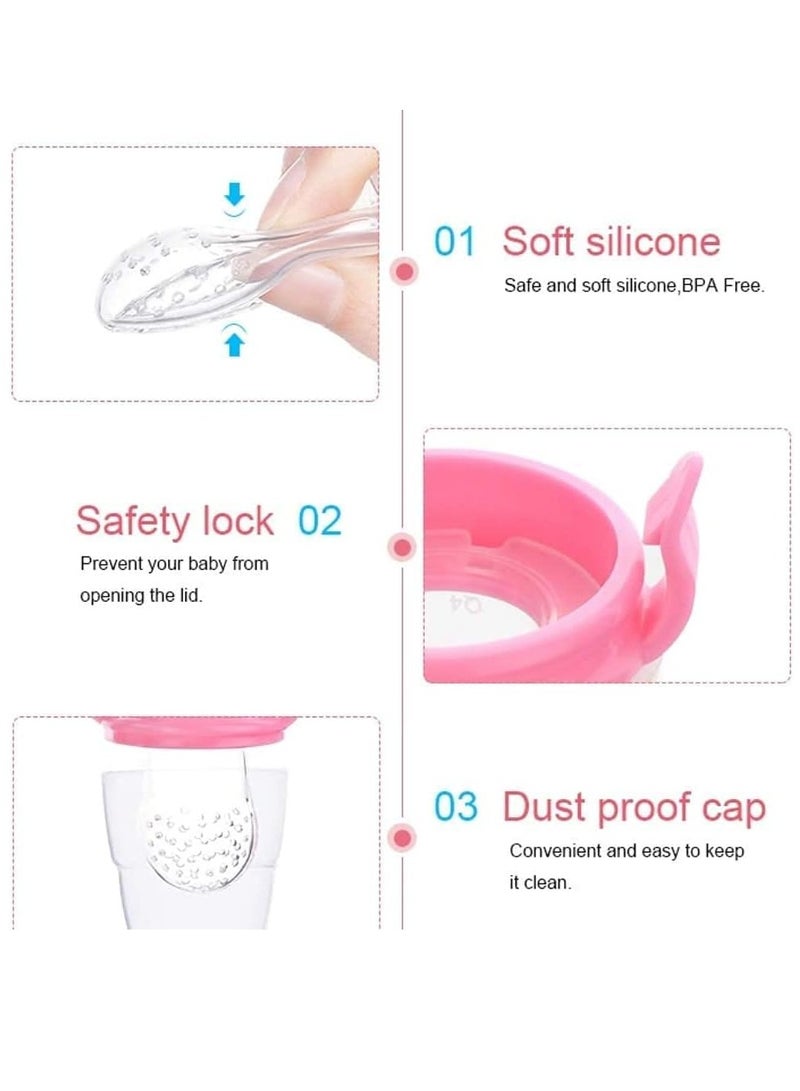 1pc Feeding Pacifier, Food, Fruit Feeder & Teething Toy, Silicone Pouches Nipple Teether aby Fruits Pacifier Food Baby Bite Vegetable Supplement - Image 4