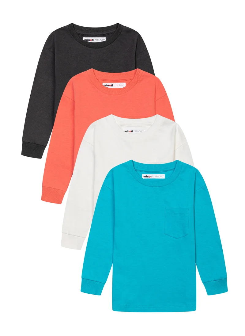 مينوتي Teen Boys  Four Pack Of Long Sleeve T-Shirts