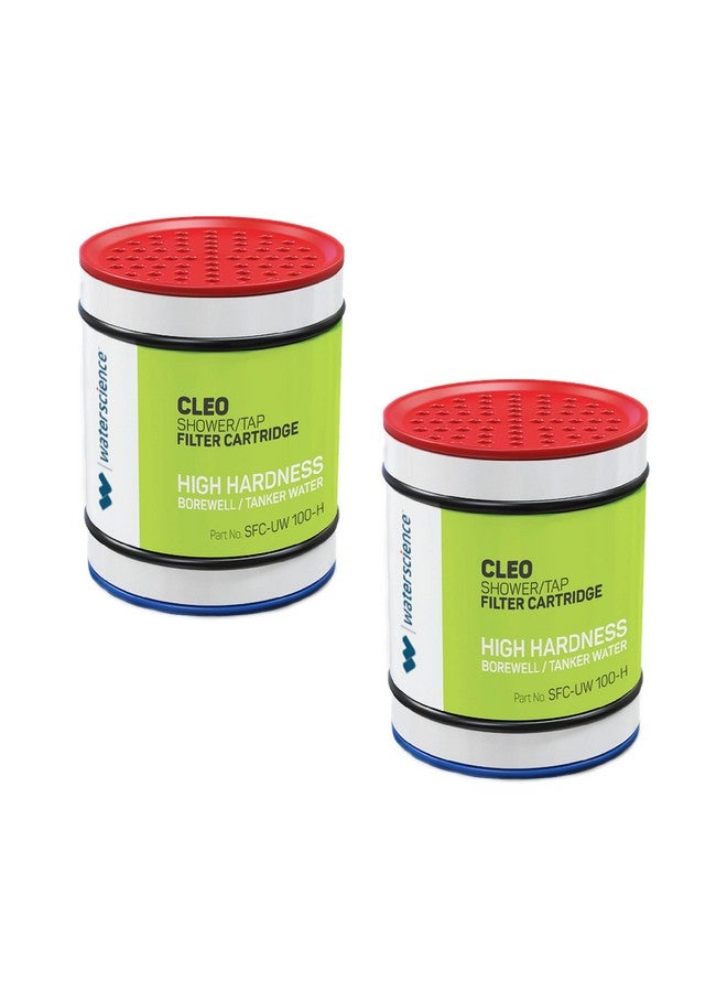 WaterScience Pack of 2 Replacement Cartridge for CLEO Shower and Tap Filter for Hard Water | Borewell/Tanker Water Cartridge | Hard Water Softener - Image 1