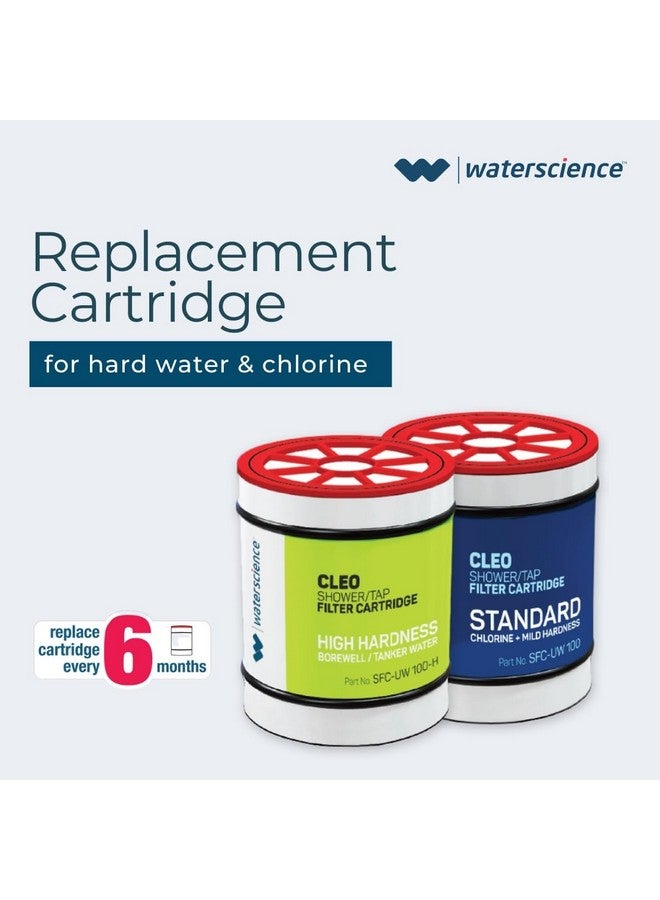 WaterScience Pack of 2 Replacement Cartridge for CLEO Shower and Tap Filter for Hard Water | Borewell/Tanker Water Cartridge | Hard Water Softener - Image 4