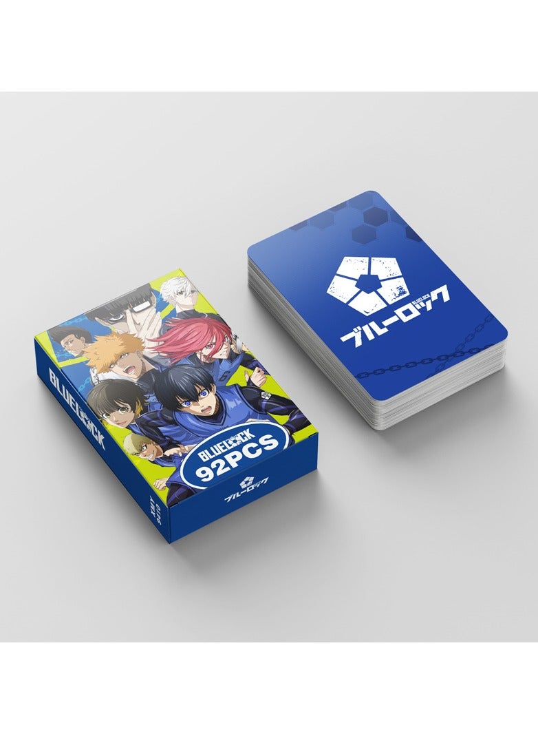 Generic 92 Pcs Anime Blue Lock Lomo Cards and Stickers  - Image 3