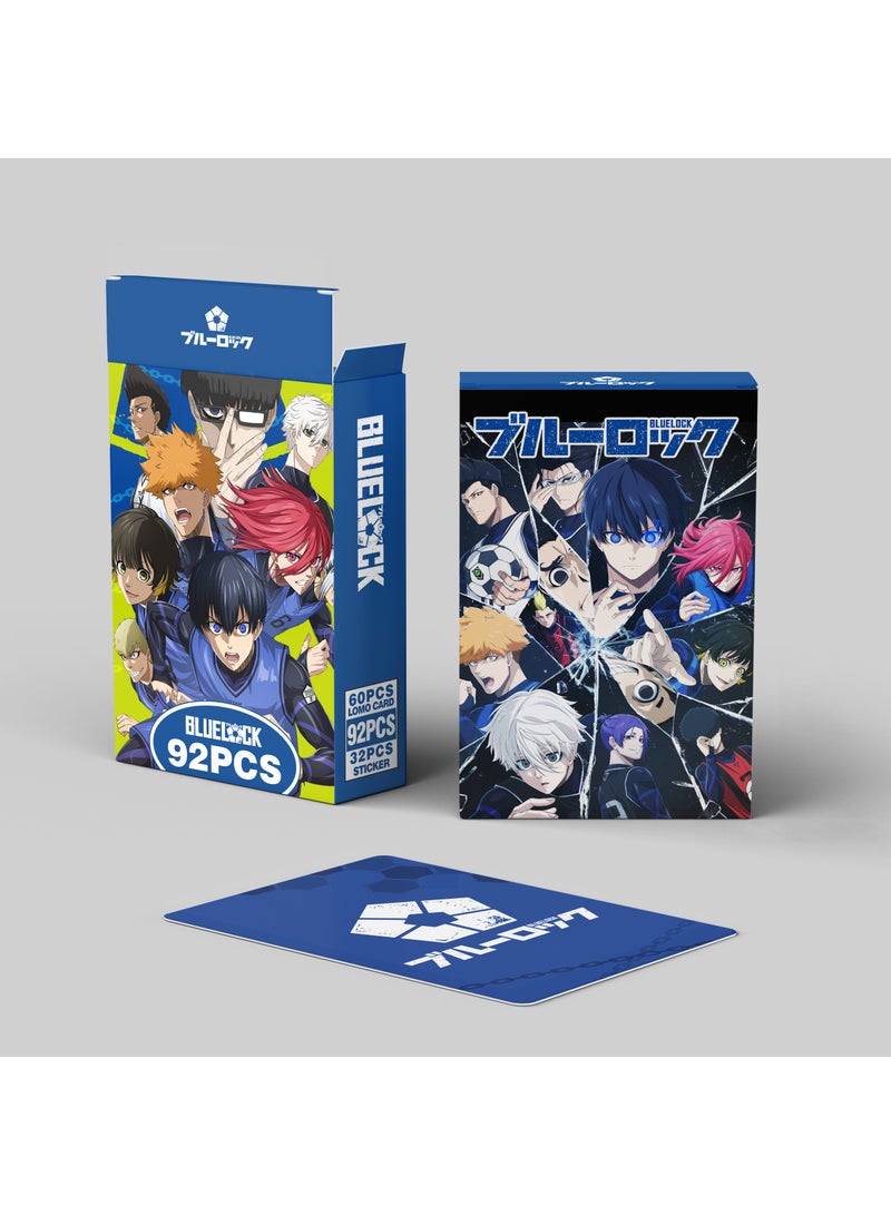 Generic 92 Pcs Anime Blue Lock Lomo Cards and Stickers  - Image 2