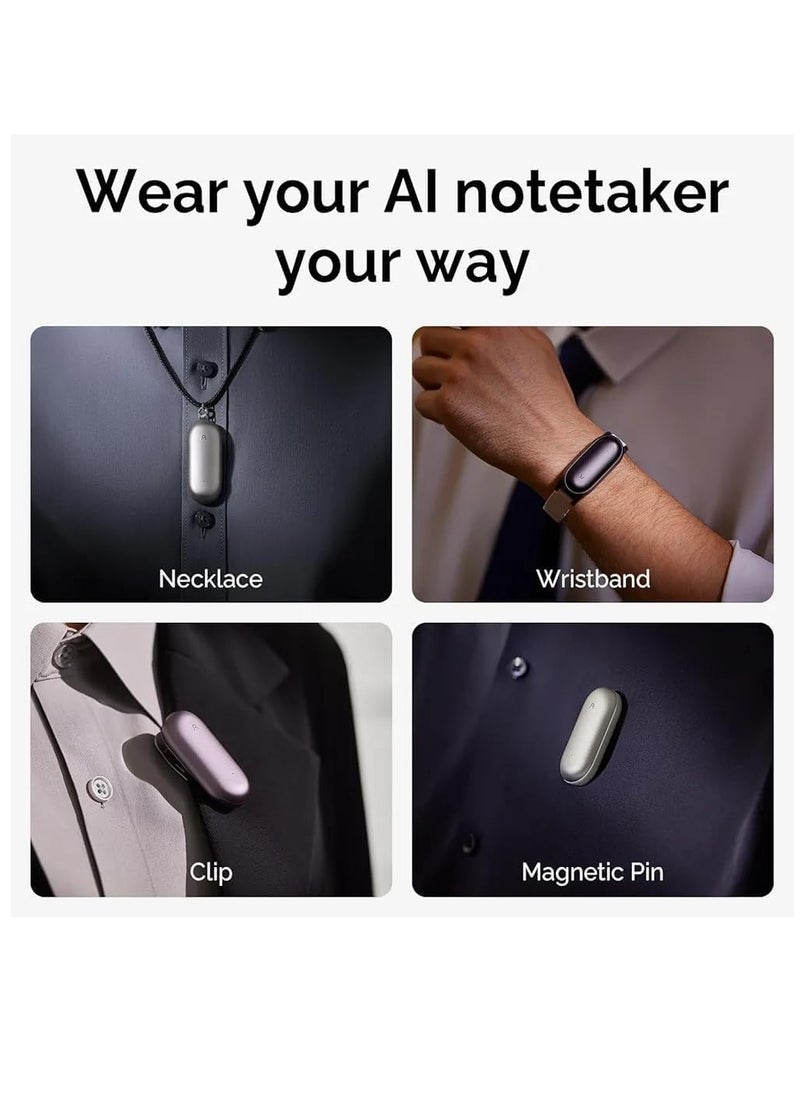 PLAUD - PLAUD NotePIN AI Voice Recorder – Wearable, App-Controlled, Transcribe & Summarize with ChatGPT, 64GB Memory, Supports 112 Languages, in Cosmic Gray - Image 1