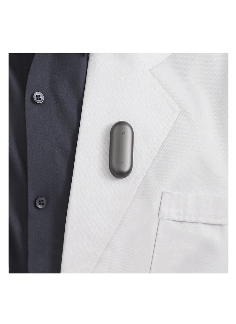 PLAUD - PLAUD NotePIN AI Voice Recorder – Wearable, App-Controlled, Transcribe & Summarize with ChatGPT, 64GB Memory, Supports 112 Languages, in Cosmic Gray - Image 1