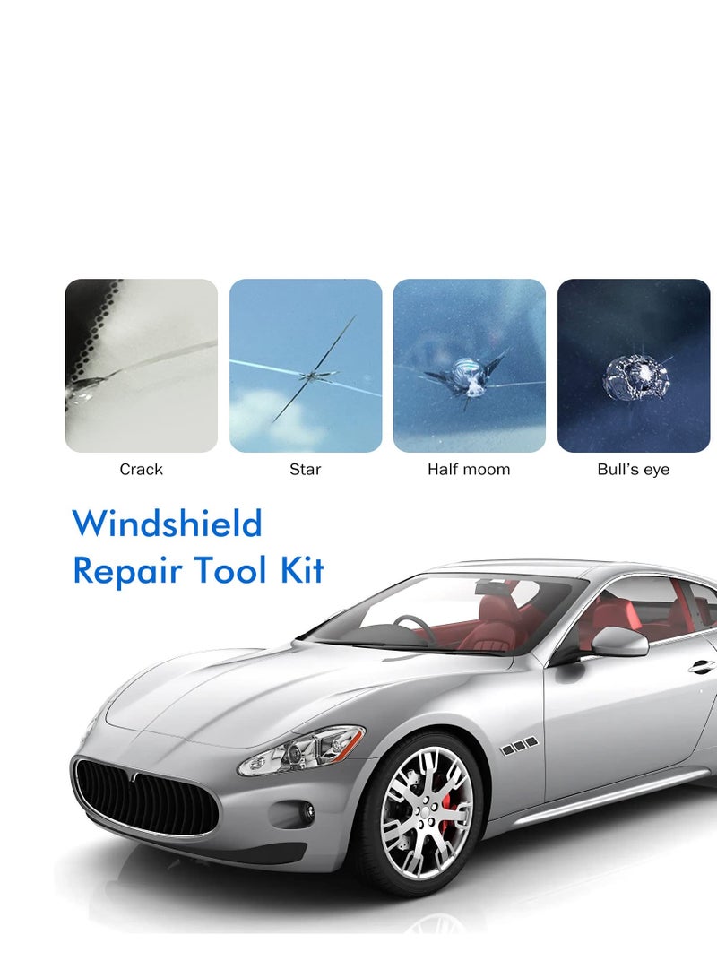 Barakah Windshield Crack Repair Kit, 2Pcs Black Windscreen Repair Kit, Repair Fluid Kit, Car Windshield Kits DIY Cars Window Tools, Glass Corrector Set, Crack Repairing, Nicks for Car - Image 4