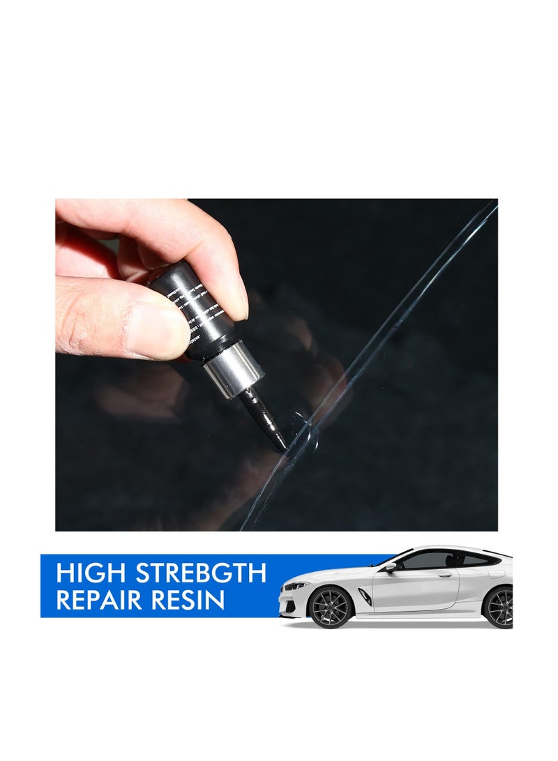 Barakah Windshield Crack Repair Kit, 2Pcs Black Windscreen Repair Kit, Repair Fluid Kit, Car Windshield Kits DIY Cars Window Tools, Glass Corrector Set, Crack Repairing, Nicks for Car - Image 2