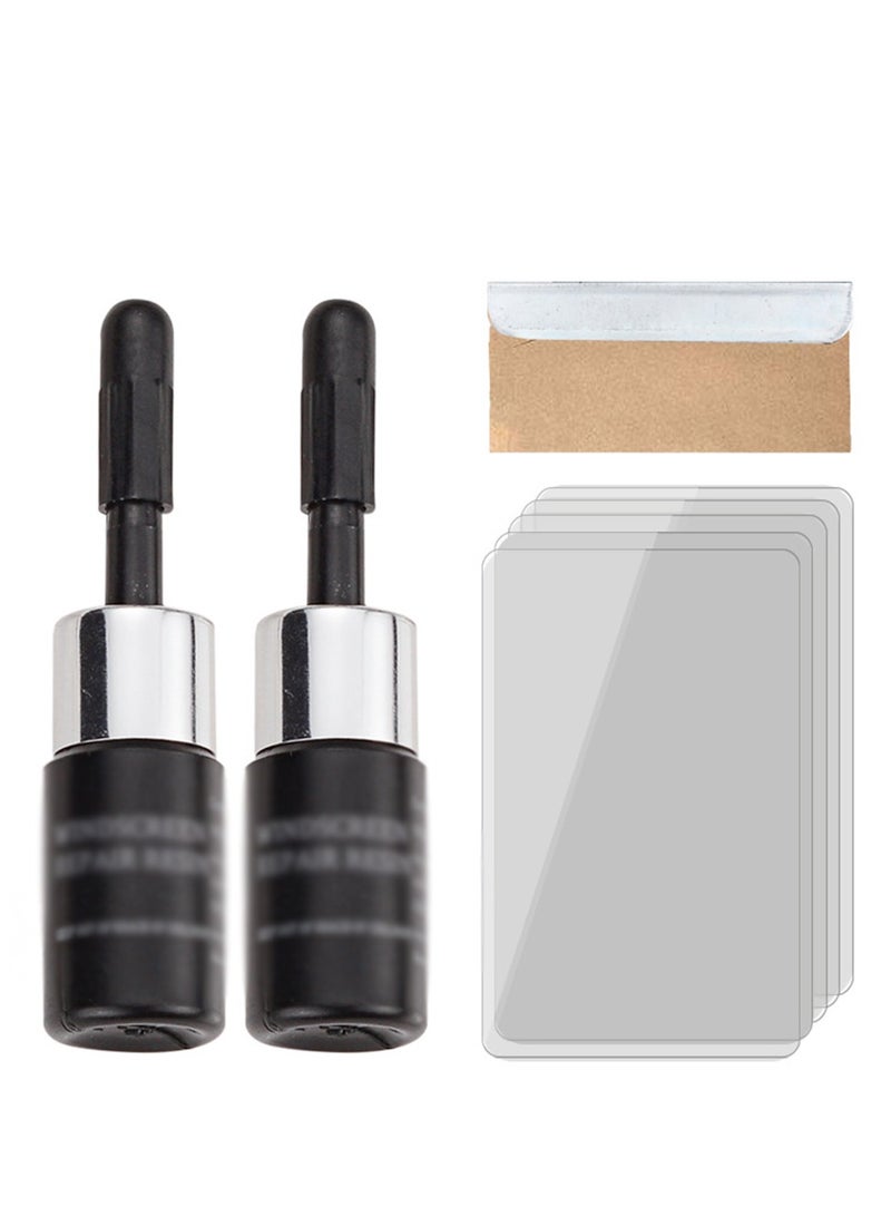 Barakah Windshield Crack Repair Kit, 2Pcs Black Windscreen Repair Kit, Repair Fluid Kit, Car Windshield Kits DIY Cars Window Tools, Glass Corrector Set, Crack Repairing, Nicks for Car - Image 1