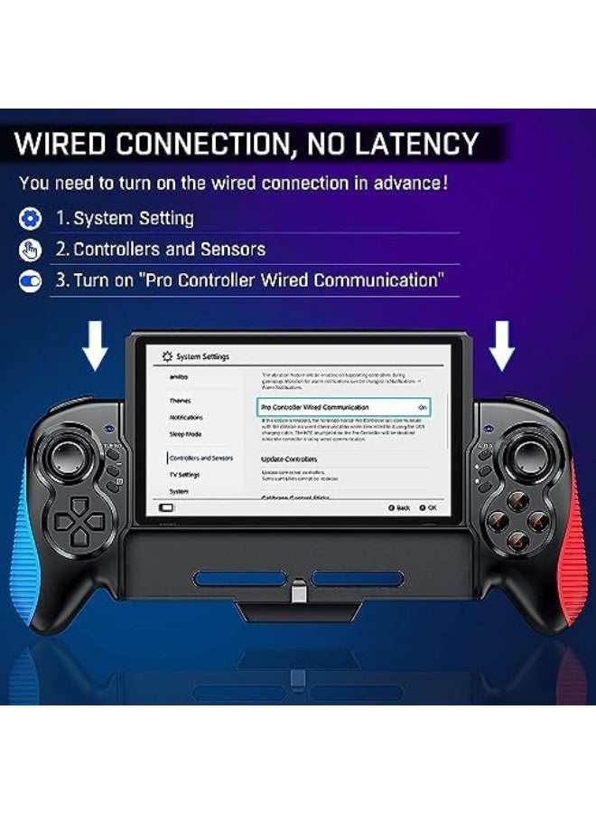 Switch Controller for Nintendo Switch/OLED, One-Piece Joypad Controller Replacement for Nintendo Switch Pro Controller, Switch Remote Suitable for Big Hand Players with Turbo Function - Image 3